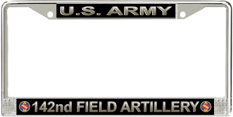 U.S. Army 142nd Field Artillery Brigade License Plate Frame