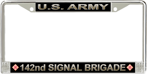 U.S. Army 142nd Signal Brigade License Plate Frame