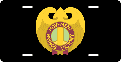 U.S. Army 143rd Transportation Command Unit Crest License Plate