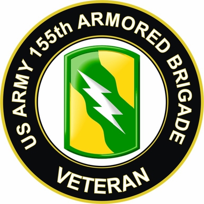 U.S. Army 155th Armored Brigade Veteran Sticker Decal