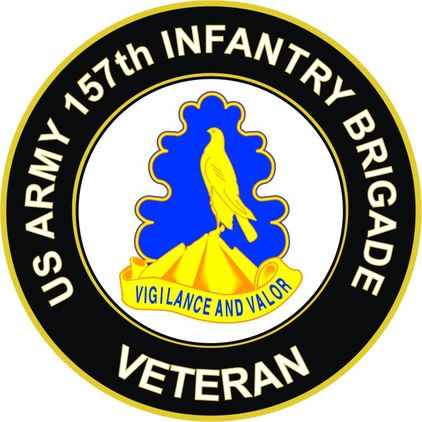 U.S. Army 157th Infantry Brigade Unit Crest Veteran Sticker Decal