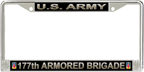 U.S. Army 177th Armored Brigade License Plate Frame
