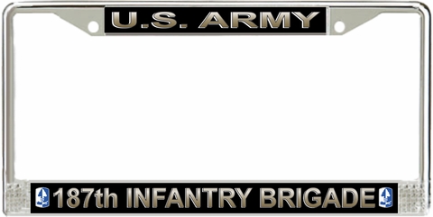 U.S. Army 187th Infantry Brigade License Plate Frame