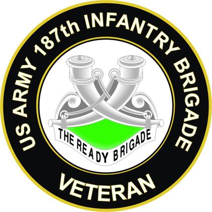 U.S. Army 187th Infantry Brigade Unit Crest Veteran Sticker Decal