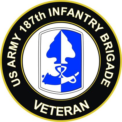 U.S. Army 187th Infantry Brigade Veteran Sticker Decal
