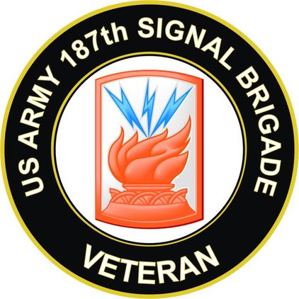 U.S. Army 187th Signal Brigade Veteran Sticker Decal