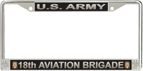 U.S. Army 18th Aviation Brigade License Plate Frame