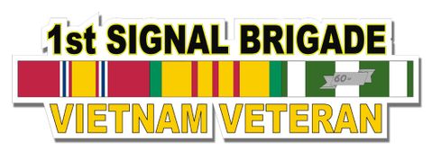 U.S. Army 1st Signal Brigade Vietnam Veteran Window Strip Decal