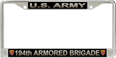 U.S. Army 194th Armored Brigade License Plate Frame