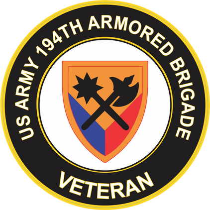 U.S. Army 194th Armored Brigade Veteran Sticker Decal