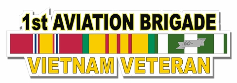 U.S. Army 1st Aviation Brigade Vietnam Veteran Window Strip Decal