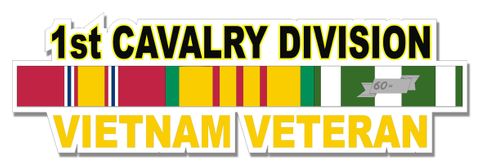 U.S. Army 1st Cavalry Division Vietnam Window Strip Decal