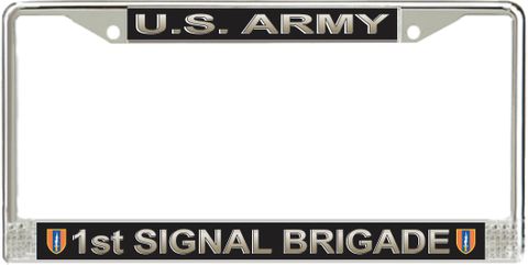 U.S. Army 1st Signal Brigade License Plate Frame