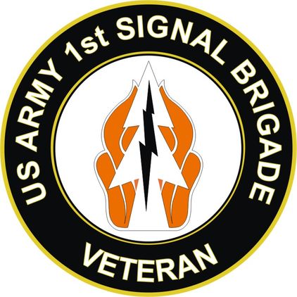 U.S. Army 1st Signal Brigade Unit Crest Veteran Sticker Decal