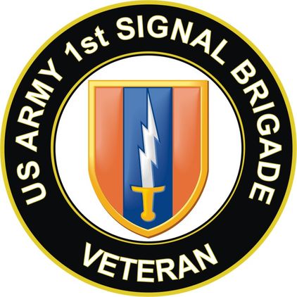 U.S. Army 1st Signal Brigade Veteran Sticker Decal