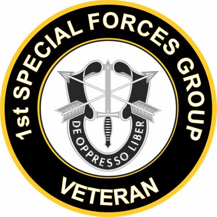 U.S. Army 1st Special Forces Group Unit Crest Veteran Sticker Decal