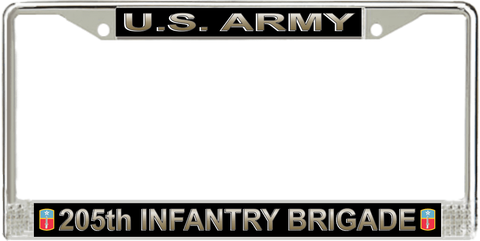 U.S. Army 205th Infantry Brigade License Plate Frame