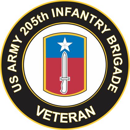 U.S. Army 205th Infantry Brigade Veteran Sticker Decal