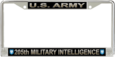 U.S. Army 205th Intelligence Brigade License Plate Frame