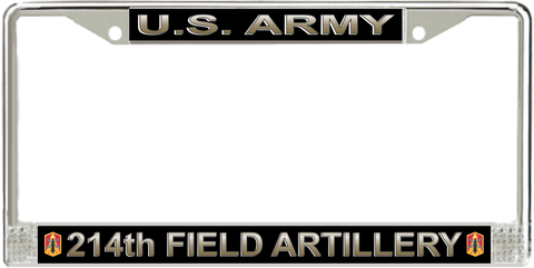 U.S. Army 214th Field Artillery Brigade License Plate Frame