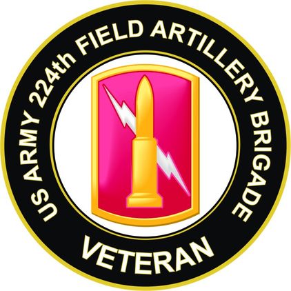 U.S. Army 224th Field Artillery Brigade Veteran Sticker Decal