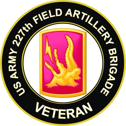 U.S. Army 227th Field Artillery Brigade Veteran Sticker Decal