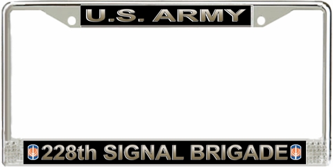 U.S. Army 228th Signal Brigade License Plate Frame
