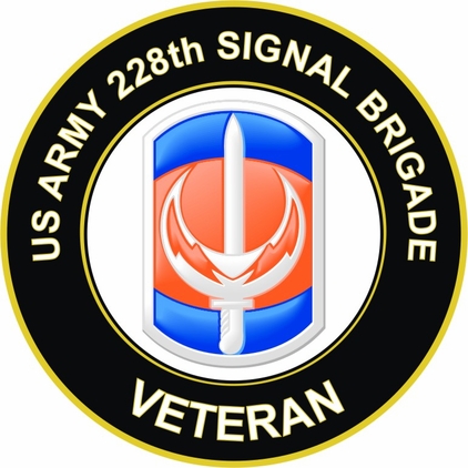 U.S. Army 228th Signal Brigade Veteran Sticker Decal