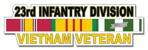 U.S. Army 23rd Infantry Division Vietnam Veteran Window Strip Decal