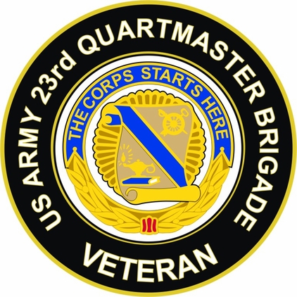 U.S. Army 23rd Quartermaster Brigade Unit Crest Veteran Sticker Decal
