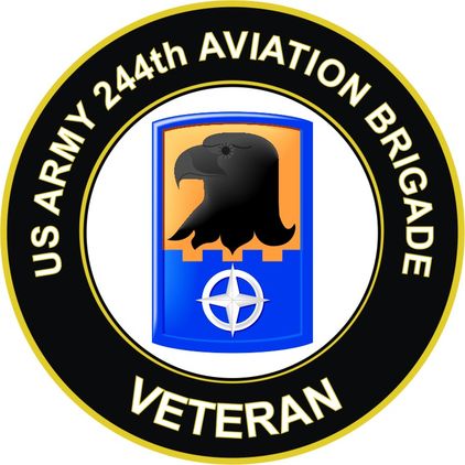 U.S. Army 244th Aviation Brigade Veteran Sticker Decal