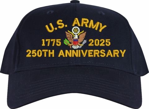 US Army 250th Navy Blue Low Profile Cap (Made in the USA)