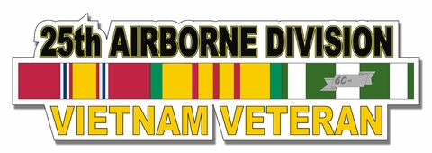 U.S. Army 25th Airborne Division Vietnam Veteran Window Strip Decal