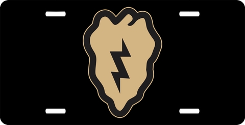 U.S. Army 25th Infantry Division Desert Tan License Plate