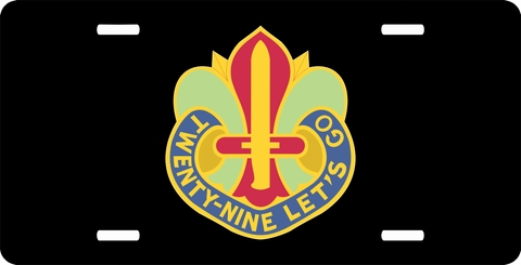 U.S. Army 29th Infantry Division Unit Crest License Plate