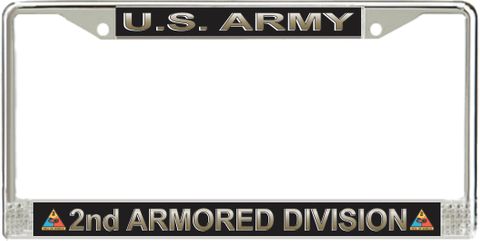 U.S. Army 2nd Armored Division License Plate Frame