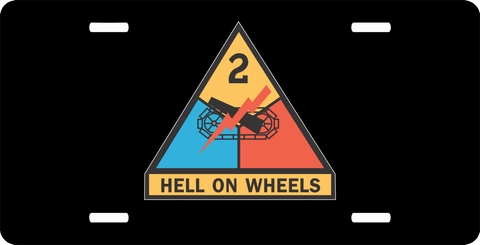 U.S. Army 2nd Armored License Plate
