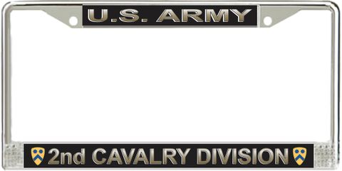 U.S. Army 2nd Cavalry Division License Plate Frame