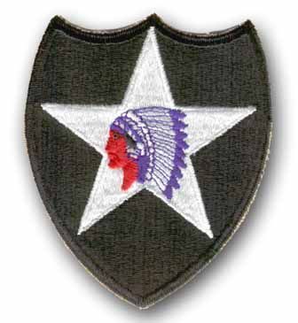 Army 2nd Infantry Division 'Indian Head' (Diecut) Military Patch