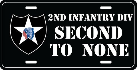 U.S. Army 2nd Infantry Division License Plate