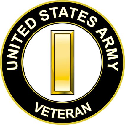 U.S. Army 2nd Lieutenant Rank Veteran Sticker Decal