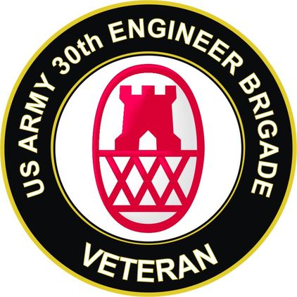 U.S. Army 30th Engineer Brigade Veteran Sticker Decal