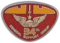 U.S. Army 34th General Support Lapel Hat Pin