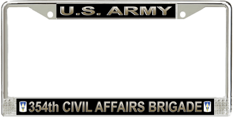 U.S. Army 354th Civil Affairs Brigade License Plate Frame