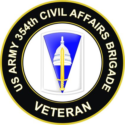 U.S. Army 354th Civil Affairs Brigade Veteran Sticker Decal