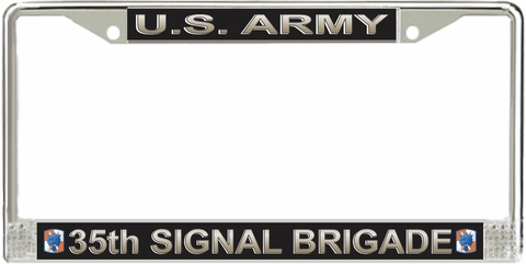 U.S. Army 35th Signal Brigade License Plate Frame