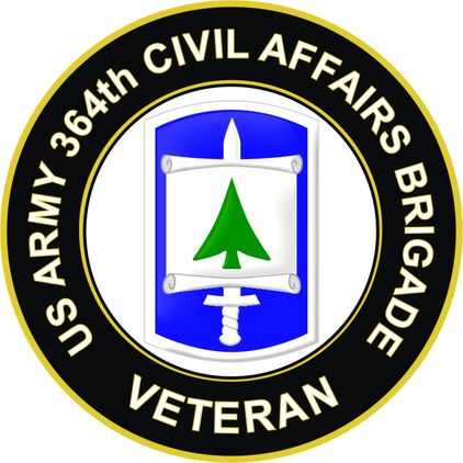 U.S. Army 364th Civil Affairs Brigade Veteran Sticker Decal