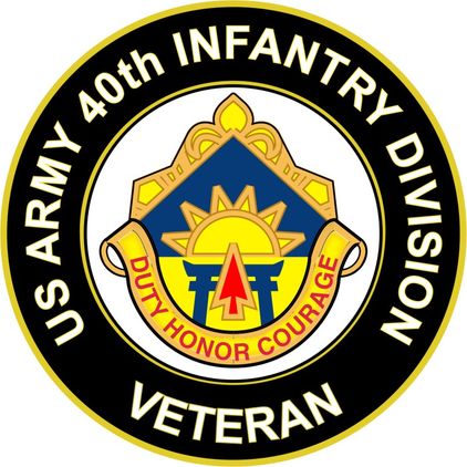 U.S. Army 40th Infantry Division Unit Crest Veteran Sticker Decal