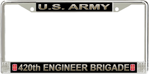 U.S. Army 420th Engineer Brigade License Plate Frame