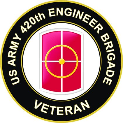 U.S. Army 420th Engineer Brigade Veteran Sticker Decal